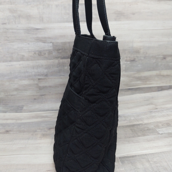 Vera Bradley~Microfiber Tote/Purse~Black - Picture 5 of 11